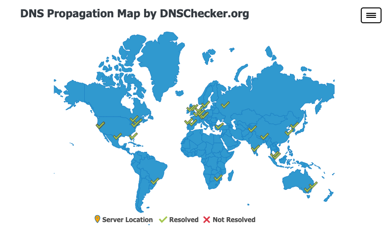 透過 DNS Checker 查看 DNS Record 的傳播狀況