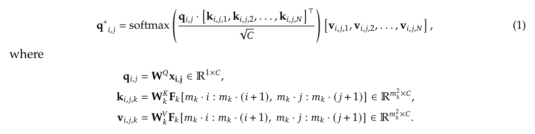 Cross Attention of query (from X) and key/value (from visual tokens)